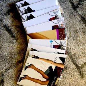 Mixed variety of skin sheer control top pantyhose all brand new in packaging